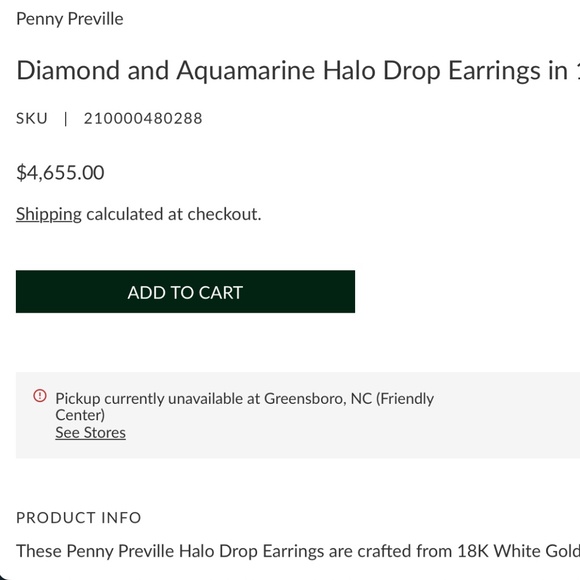 Designer PENNY PREVILLE 18K White Gold Diamond Aquamarine Dangle Drop Earrings - Picture 6 of 16